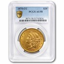 1875-CC $20 Liberty Gold Double Eagle AU-58 PCGS
