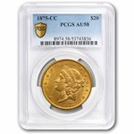 1875-CC $20 Liberty Gold Double Eagle AU-58 PCGS