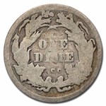 1875-CC Liberty Seated Dime Above Bow AG