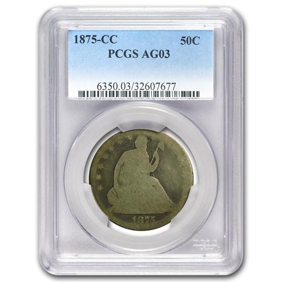 1875-CC Liberty Seated Half Dollar AG-03 PCGS 1875-CC Liberty Seated Half Dollar AG-03 PCGS