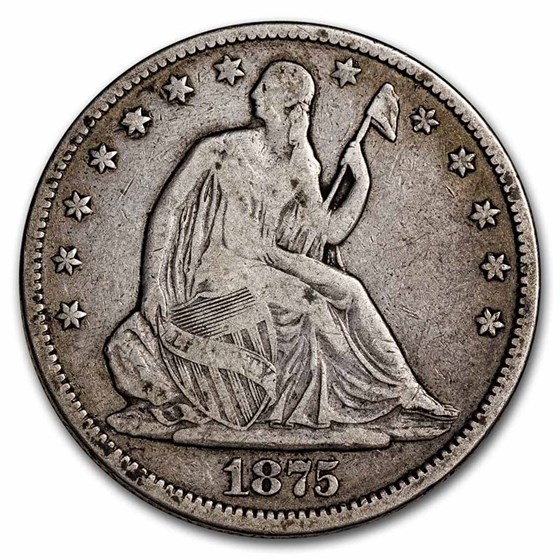 1875-CC Liberty Seated Half Dollar VF 1875-CC Liberty Seated Half Dollar VF