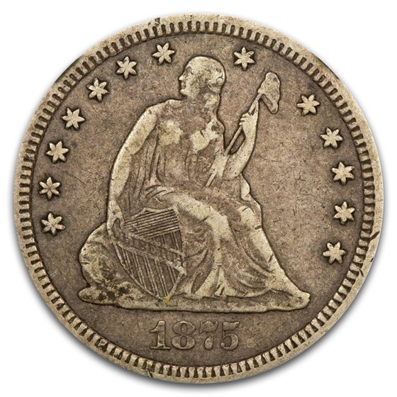 Buy 1875-CC Liberty Seated Quarter VF-35 NGC CAC | APMEX