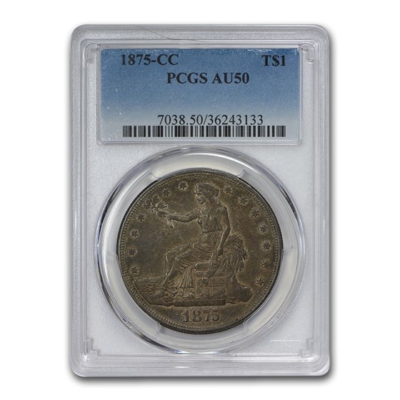 1875-CC Trade Dollar AU-50 PCGS 1875-CC Trade Dollar AU-50 PCGS