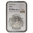 1875-CC Trade Dollar AU-53 NGC