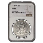 1875-CC Trade Dollar AU-53 NGC