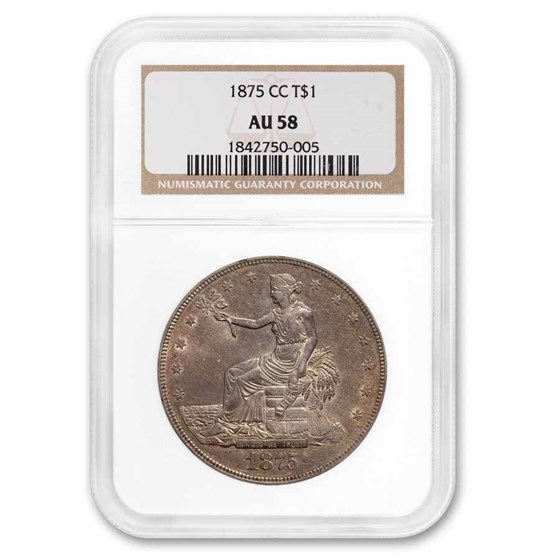1875-CC Trade Dollar AU-58 NGC 1875-CC Trade Dollar AU-58 NGC