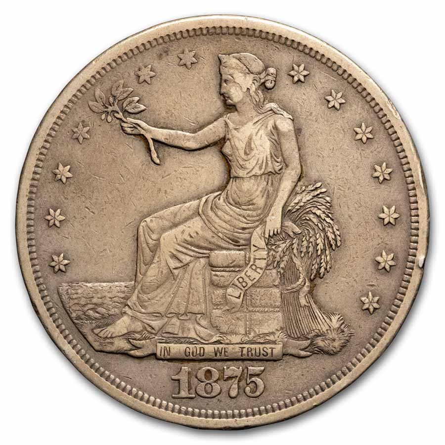 1875-CC Trade Dollar XF
