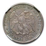 1875-CC Twenty Cent Piece AU-58 NGC