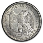 1875-CC Twenty Cent Piece AU