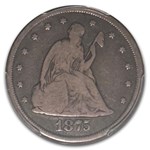 1875-CC Twenty Cent Piece VG-8 PCGS