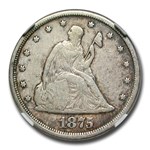 1875-CC Twenty Cent Piece XF-40 NGC