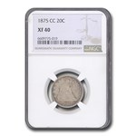 1875-CC Twenty Cent Piece XF-40 NGC