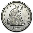 1875-CC Twenty Cent Piece XF