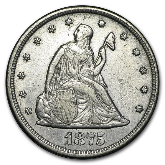 1875-CC Twenty Cent Piece XF 1875-CC Twenty Cent Piece XF