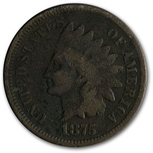 1875 Indian Head Cent Good Details 1875 Indian Head Cent Good Details