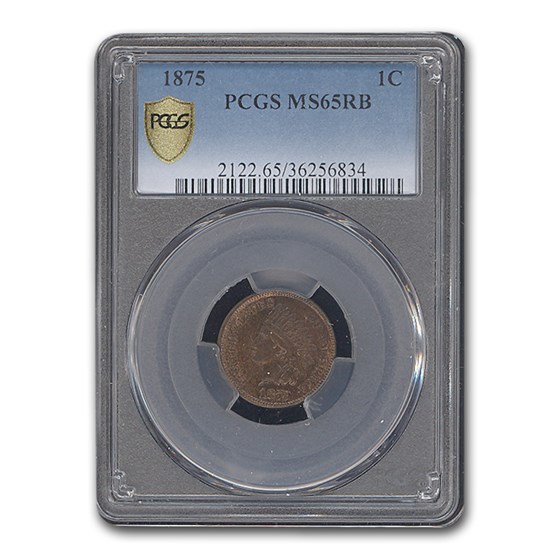 1875 Indian Head Cent MS-65 PCGS (Red/Brown) 1875 Indian Head Cent MS-65 PCGS (Red/Brown)