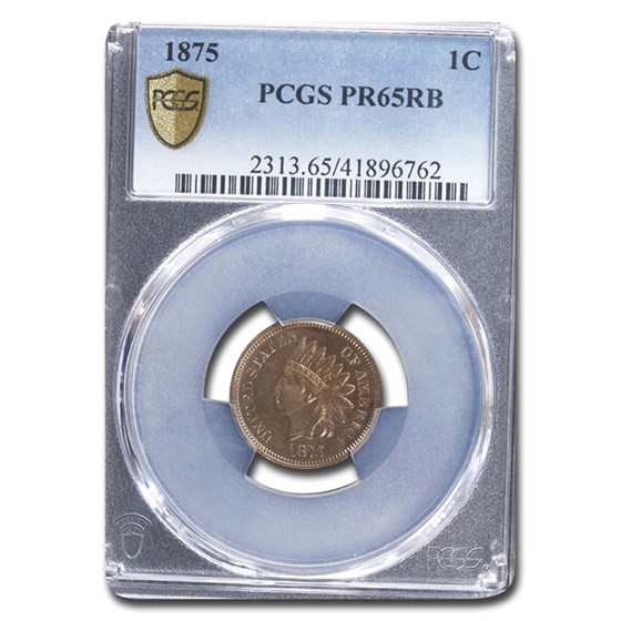 1875 Indian Head Cent PR-65 PCGS (Red/Brown) 1875 Indian Head Cent PR-65 PCGS (Red/Brown)