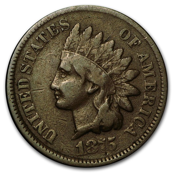 1875 Indian Head Cent VG