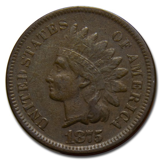 1875 Indian Head Cent XF 1875 Indian Head Cent XF