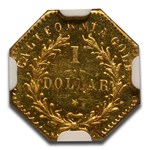 1875 Indian Octagonal One Dollar Gold MS-65 NGC (PL, BG-1127)