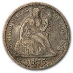 1875 Liberty Seated Dime Fine