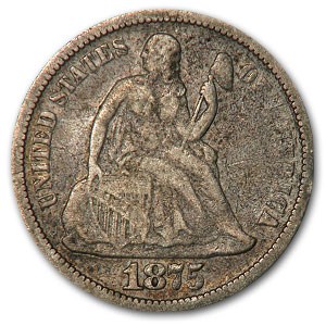 1875 Liberty Seated Dime Fine 1875 Liberty Seated Dime Fine