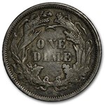 1875 Liberty Seated Dime XF