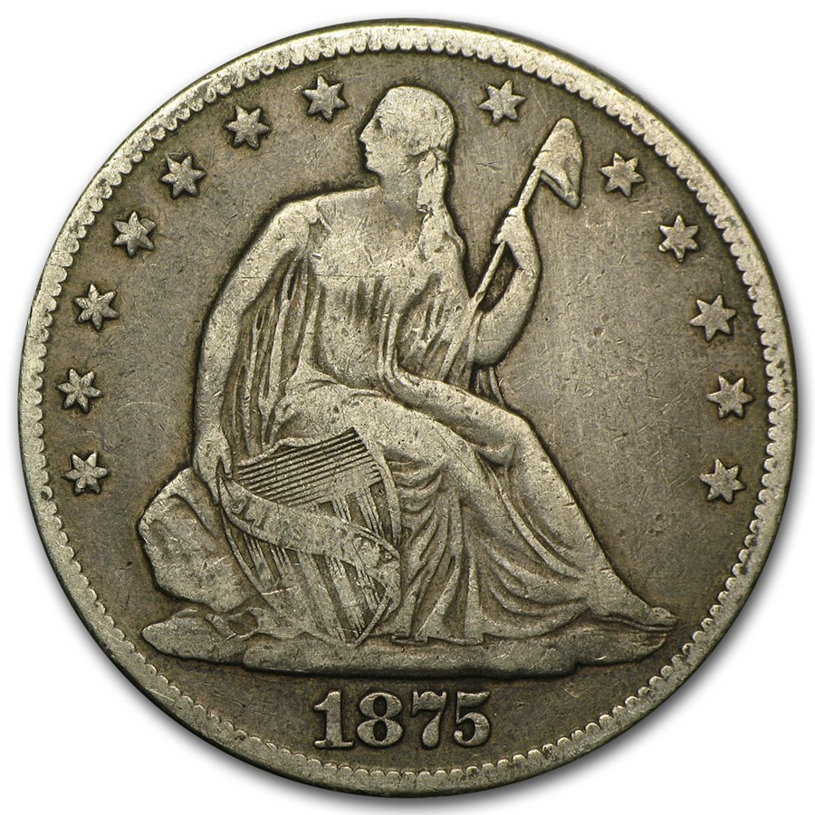1875 Liberty Seated Half Dollar Fine