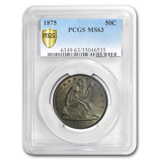 1875 Liberty Seated Half Dollar MS-63 PCGS 1875 Liberty Seated Half Dollar MS-63 PCGS