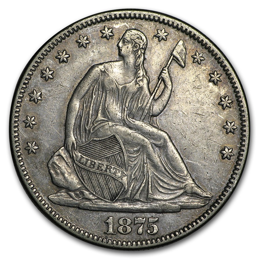 1875 Liberty Seated Half Dollar XF