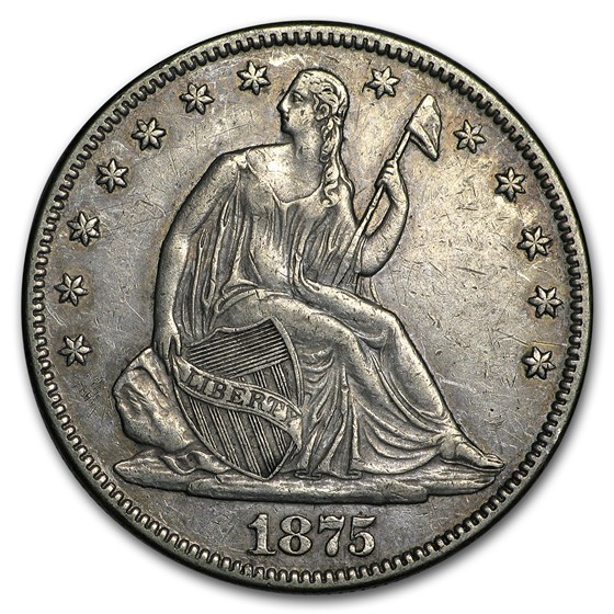 1875 Liberty Seated Half Dollar XF 1875 Liberty Seated Half Dollar XF
