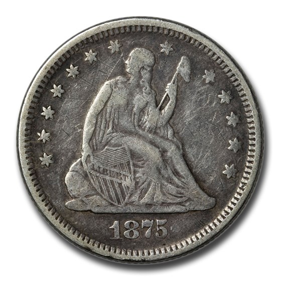 1875 Liberty Seated Quarter VF 1875 Liberty Seated Quarter VF