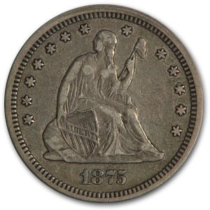 1875 Liberty Seated Quarter XF 1875 Liberty Seated Quarter XF