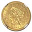 1875-S $2.50 Liberty Gold Quarter Eagle MS-61 NGC