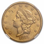 1875-S $20 Liberty Gold Double Eagle AU-55 NGC