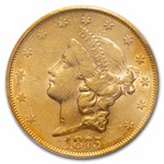 1875-S $20 Liberty Gold Double Eagle AU-55 PCGS