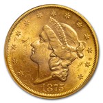 1875-S $20 Liberty Gold Double Eagle MS-60 NGC