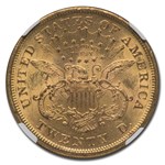 1875-S $20 Liberty Gold Double Eagle MS-61 NGC