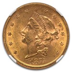 1875-S $20 Liberty Gold Double Eagle MS-61 NGC