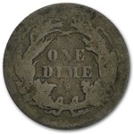 1875-S Liberty Seated Dime S Above Bow Good