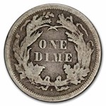 1875-S Liberty Seated Dime S Below Bow Fine