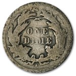 1875-S Liberty Seated Dime S Below Bow VG