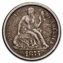 1875-S Liberty Seated Dime S Below Bow XF
