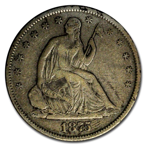 1875-S Liberty Seated Half Dollar VF 1875-S Liberty Seated Half Dollar VF