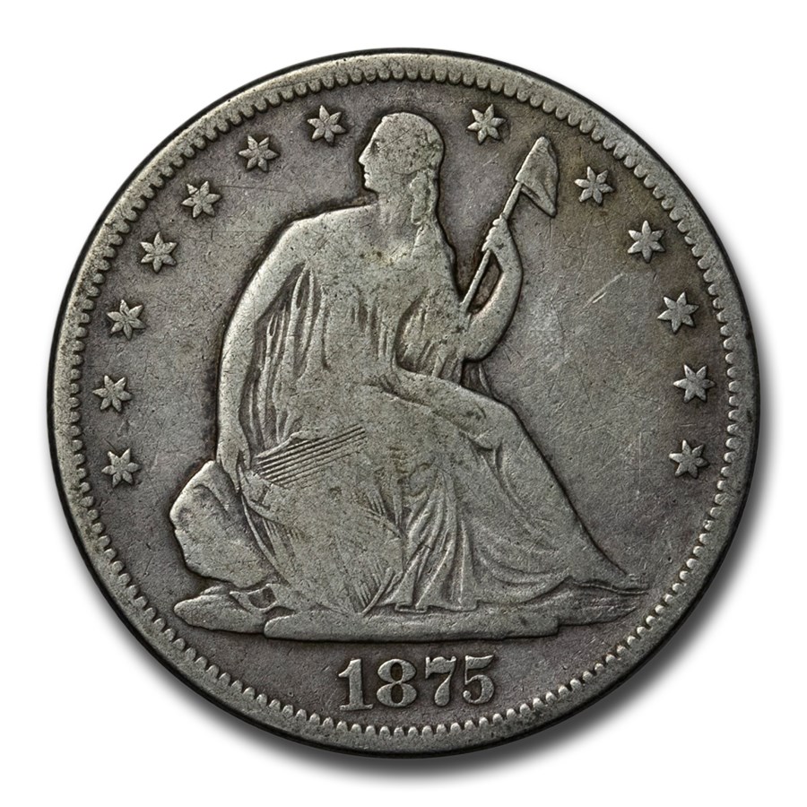1875-S Liberty Seated Half Dollar VG