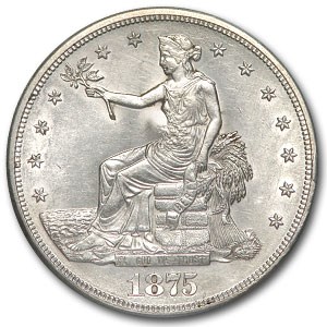 1875-S Trade Dollar AU-55 Details (Cleaned, Chopmark) 1875-S Trade Dollar AU-55 Details (Cleaned, Chopmark)