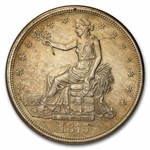 1875-S Trade Dollar AU Details (Cleaned)