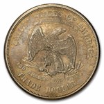 1875-S Trade Dollar AU Details (Cleaned)