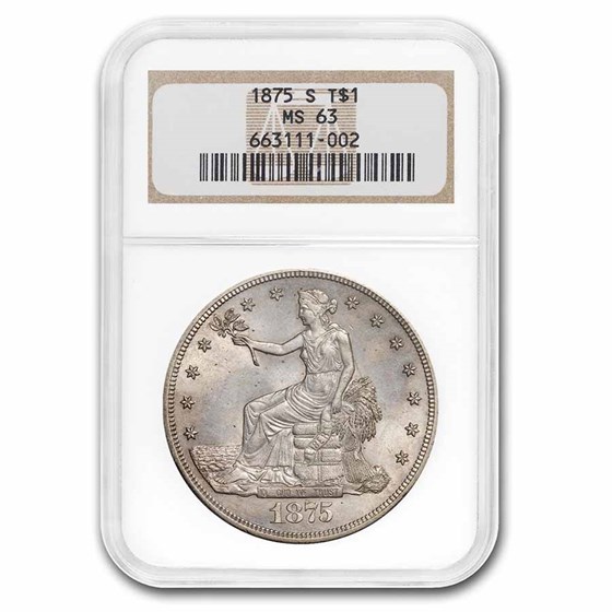1875-S Trade Dollar MS-63 NGC 1875-S Trade Dollar MS-63 NGC