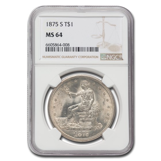 1875-S Trade Dollar MS-64 NGC 1875-S Trade Dollar MS-64 NGC